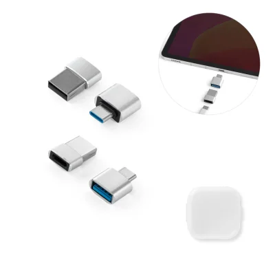 Minsky – Jeu de 2 adaptateurs USB-A / USB-C en aluminium
