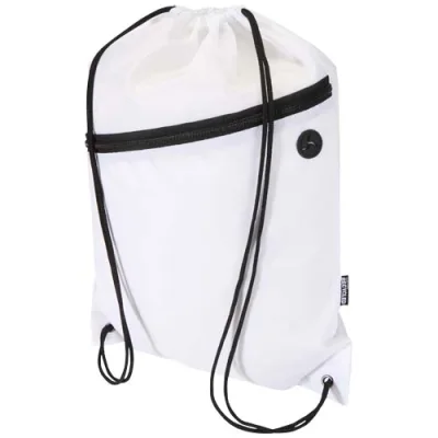 Sac à cordon Oriole en RPET avec poche avant zippée, 5 L