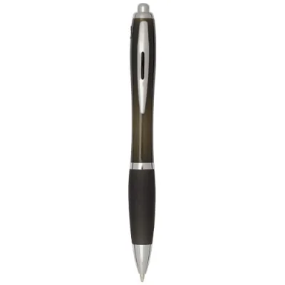 Stylo bille en plastique recyclé RCS avec corps et grip colorés (encre bleue) Nash