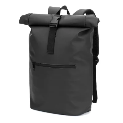 Portland – Sac à dos à enroulement en PU avec poche pour ordinateur portable 16 pouces