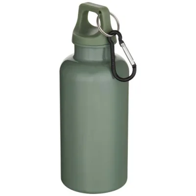 Bouteille d’eau Oregon de 400 ml en plastique recyclé uni certifié RCS avec mousqueton