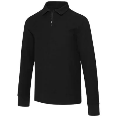 Polo unisexe de 245 g/m² Apollo à manches longues et demi fermeture éclair