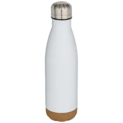 Bouteille d’eau Cove de 500 ml en acier inoxydable isolée sous vide et à double paroi avec détails en liège