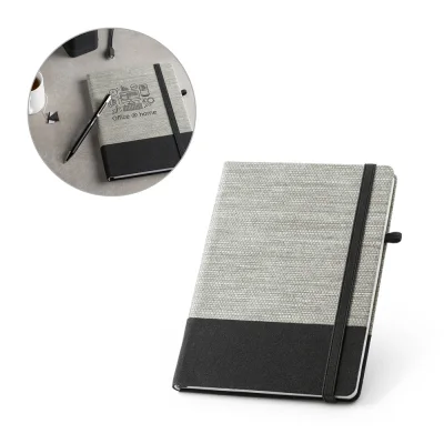 Rousseau – Bloc-notes A5 en fibre de paille et toile de coton avec pages lignées