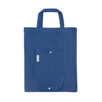 Siena – Sac pliable en coton (50%), coton recyclé (30%) et polyester (20% rPET) (140 g/m²)