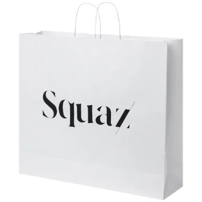 Sac en papier Kraft 90-100 g/m² avec poignées torsadées, 49,5 x 14 x 44 cm