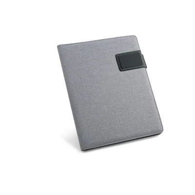 Pynchon – Porte-documents A5 en simili lin et PU avec bloc de pages lignées