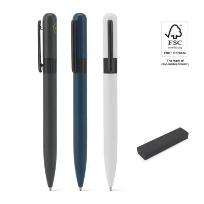 Elsie Round – Stylo à bille en métal (60% recyclé) avec design arrondi