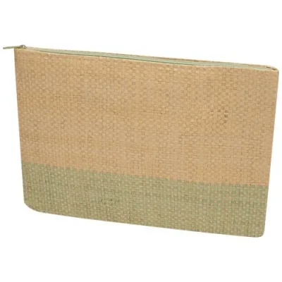 Pochette en papier paille Rhythm avec fermeture à glissière, 3 L