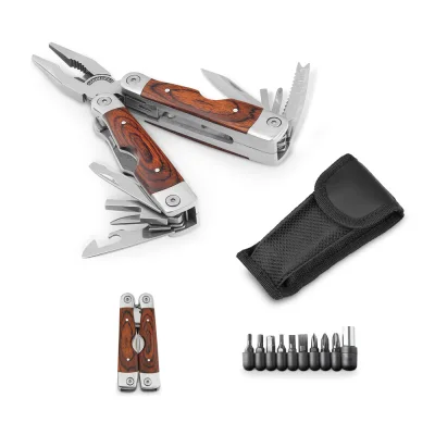 Magnum – Pince pliante multifonctions en acier inoxydable et en bois