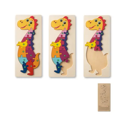 Diplodoco – Puzzle en forme de dinosaure en contreplaqué de pin