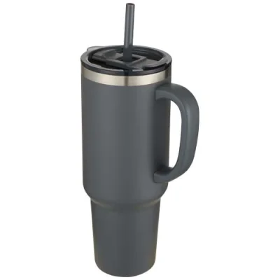 Mug Sydney 1200 ml double paroi certifié RCS avec isolation par le vide et couche de cuivre avec paille
