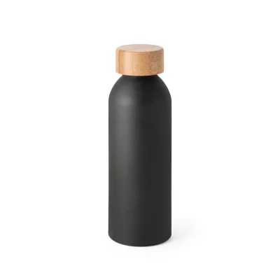 Queta – Bouteille 550mL en aluminium avec bouchon en bambou