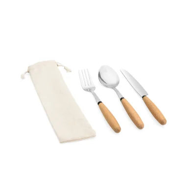 Boulud – Set de 3 pièces en bois d'acacia