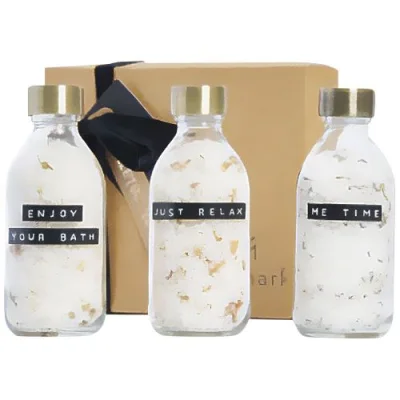 Coffret cadeau avec sel de bain WELLmark Just Relax avec 3 pièces de 200 ml