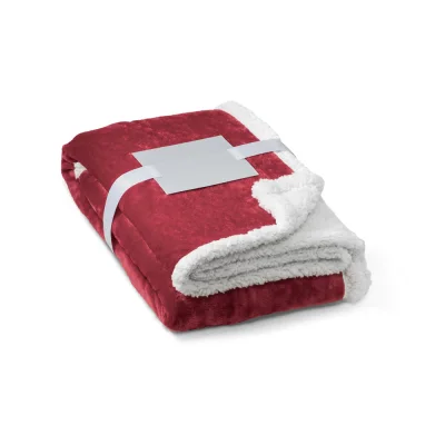 Heiden – Couverture polaire réversible (190 g/m²) avec ruban de satin et carte personnalisée