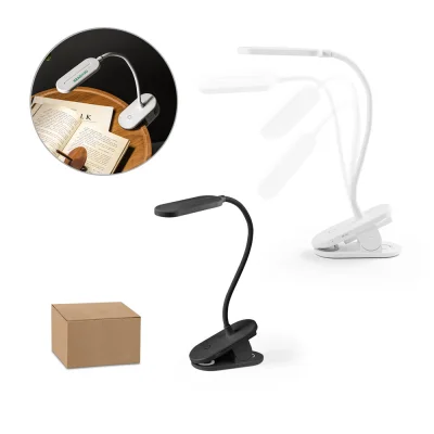 Nesbit II – Lampe de bureau portable avec clip et autonomie de 30h en rABS 65%