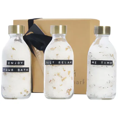 Coffret cadeau avec sel de bain WELLmark Just Relax avec 3 pièces de 200 ml