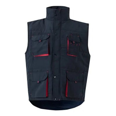 VL Nergal – Gilet rembourré, bicolore, multipoches (120g/m²), en polyester (100%)