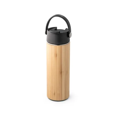Laver – Bouteille thermos 440mL en bambou, acier inox et PP