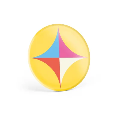 Button PIN 9. Pin's rond avec épingle