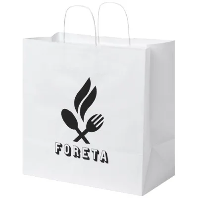 Sac en papier Kraft 80-90 g/m² avec poignées torsadées, 34 x 20 x 35 cm