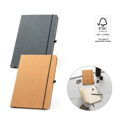 Matisse – Bloc-notes A5 avec couverture rigide en cuir (70% recyclé) avec pages lignées