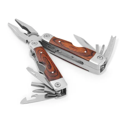 Magnum – Pince pliante multifonctions en acier inoxydable et en bois