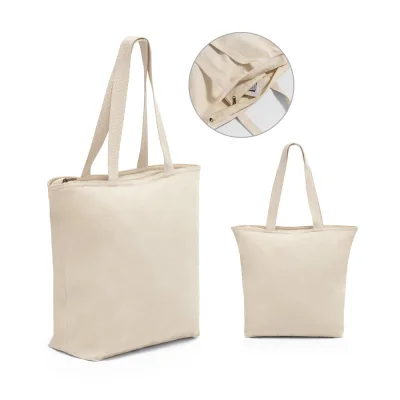 Hackney – Sac 100% coton avec fermeture éclair (280 g/m²)