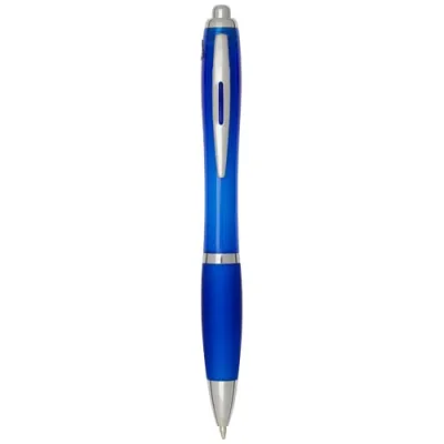 Stylo bille en plastique recyclé RCS avec corps et grip colorés (encre noire) Nash