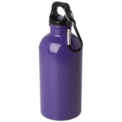 Bouteille d'eau Oregon de 400 ml simple paroi en acier recyclé certifié RCS avec mousqueton