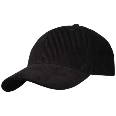 Casquette 6 panneaux de 280 g/m² Hutton en velours côtelé recyclé