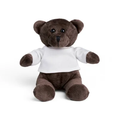Bear – Peluche en polyester, en forme d’ours, avec t-shirt