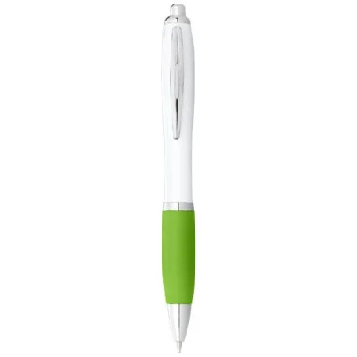 Stylo bille avec corps blanc et grip coloré Nash (encre noire)