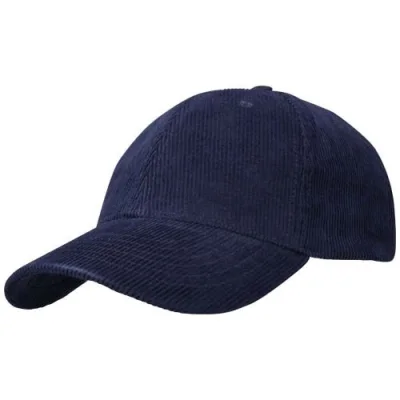 Casquette 6 panneaux de 280 g/m² Hutton en velours côtelé recyclé