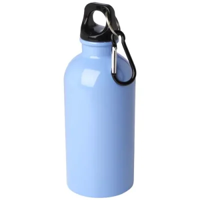 Bouteille d'eau Oregon de 400 ml simple paroi en acier recyclé certifié RCS avec mousqueton