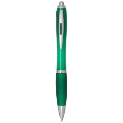 Stylo bille en plastique recyclé RCS avec corps et grip colorés (encre bleue) Nash