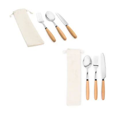 Boulud – Set de 3 pièces en bois d'acacia