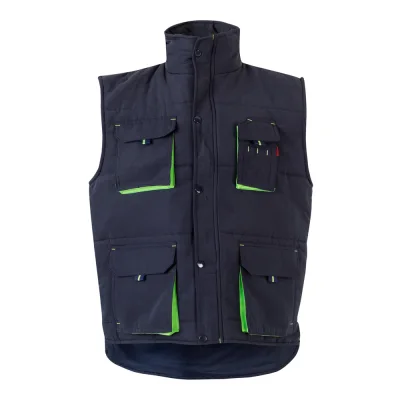 VL Nergal – Gilet rembourré, bicolore, multipoches (120g/m²), en polyester (100%)