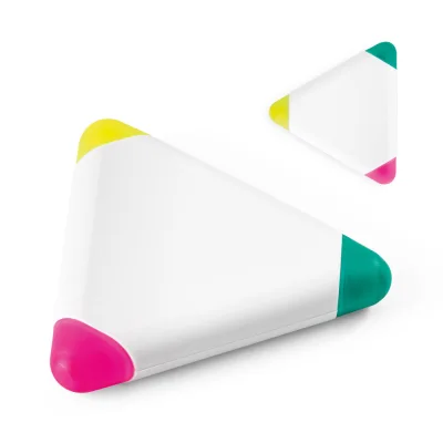 Trian – Surligneur en PP en forme de triangle avec 3 couleurs