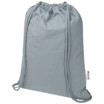 Sac de 5 L avec cordon Oregon Blend en coton recyclé 140 g/m² certifié GRS
