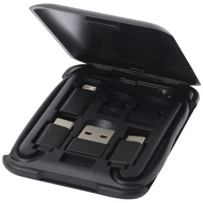 Câble de recharge modulaire en plastique recyclé Savvy avec support de téléphone