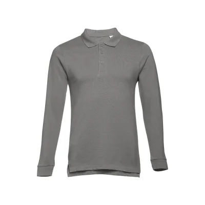 THC Bern II – Polo à manches longues en coton cardé pour hommes