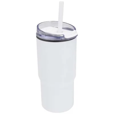 Gobelet isotherme à double paroi Westin 540 ml en RCS recyclé, avec paille
