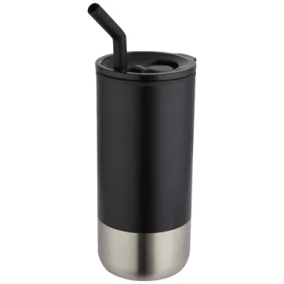 Gobelet isotherme Grayson 480 ml certifié RCS avec paille en silicone