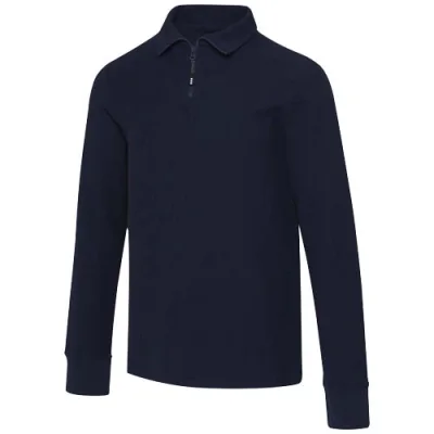 Polo unisexe de 245 g/m² Apollo à manches longues et demi fermeture éclair