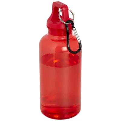Bouteille d'eau Oregon de 400 ml en plastique recyclé avec mousqueton