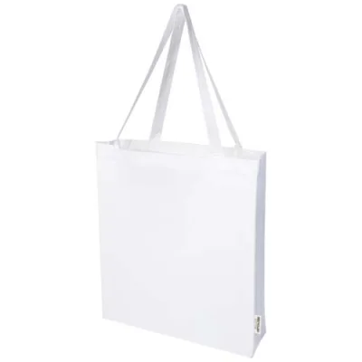 Sac shopping à soufflets Madras en coton recyclé 140 g/m² certifié GRS 12L