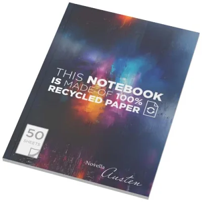 Cahier Novella Austen recyclé A5 à couverture souple de 50 feuilles