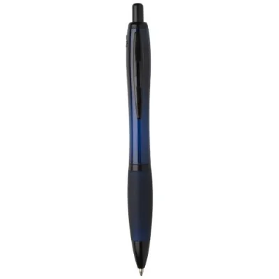Stylo bille Nash en plastique recyclé avec garnitures noires (encre noire)